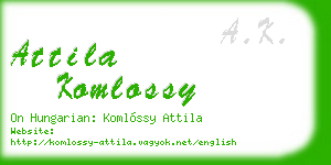 attila komlossy business card