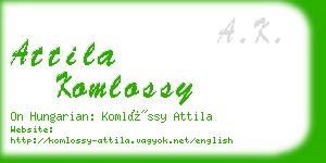 attila komlossy business card